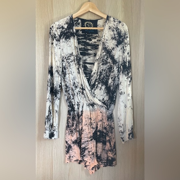 Revolve Blue Life Tie Dye Romper - Picture 3 of 4